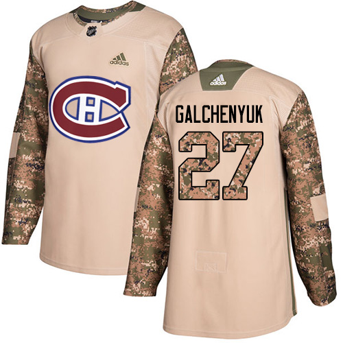 Adidas Canadiens #27 Alex Galchenyuk Camo Authentic Veterans Day Stitched NHL Jersey - Click Image to Close
